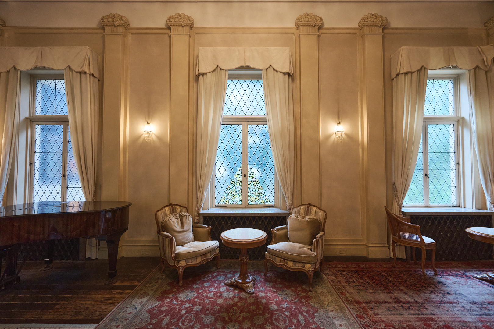 小笠原伯爵邸の内観。